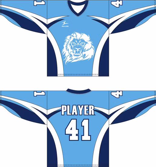 Healong Polyester Full Dye Sublimation USA Hockey Socken Eishockey Trikots