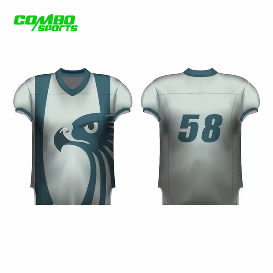 Benutzerdefinierte Großhandel Sublimation gedruckt Polyester Sportbekleidung Basketball Fußball Baseball American Football Rugby Netball Eishockey Radfahren Afl Jersey für Männer