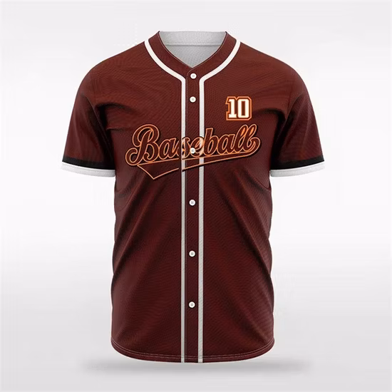 Reine Farbsublimation, individuelles Teamnamen-Logo, Polyester-Baseball-Trikot